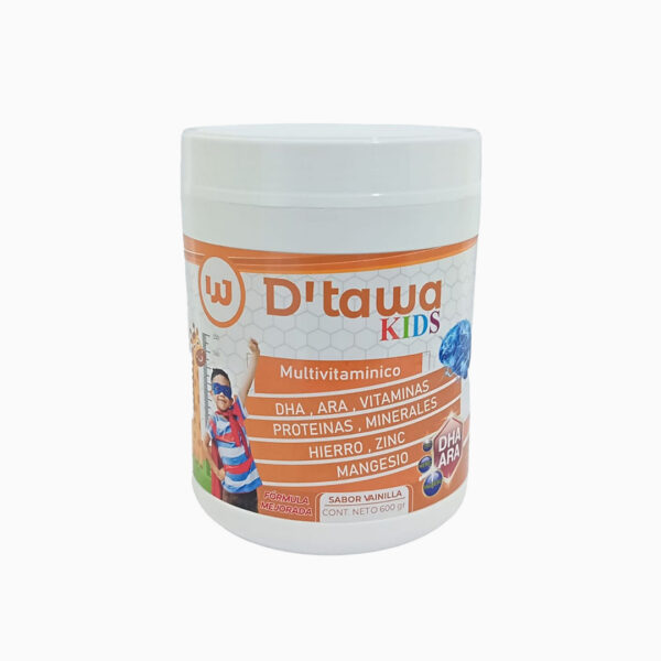D’TAWA KIDS MULTIVITAMINICO Para Niños y Adolescentes 600g Sabor Vainilla